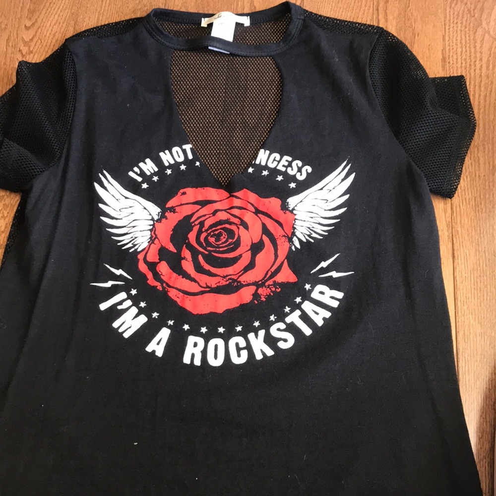 Rose Black T-Shirt